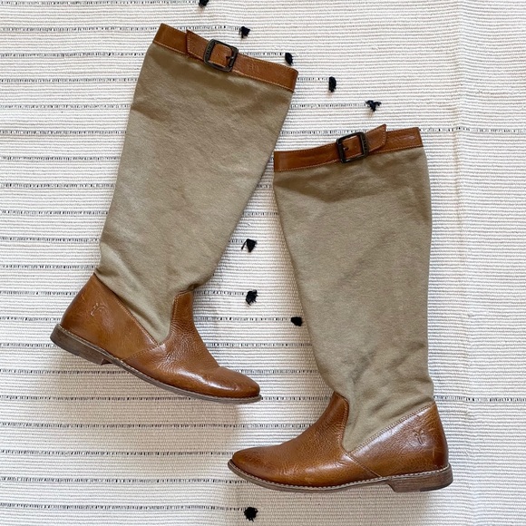 frye canvas boots